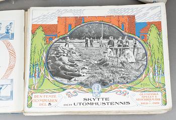MEMORABILIA, 5 delar, Olympiska Spelen, 1912, 1936, 1952 mm.