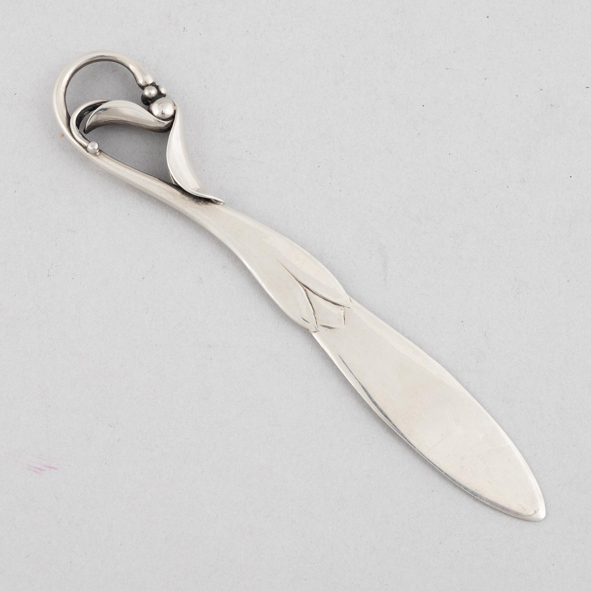 Georg Jensen, brevkniv, silver, Danmark 1915-30.