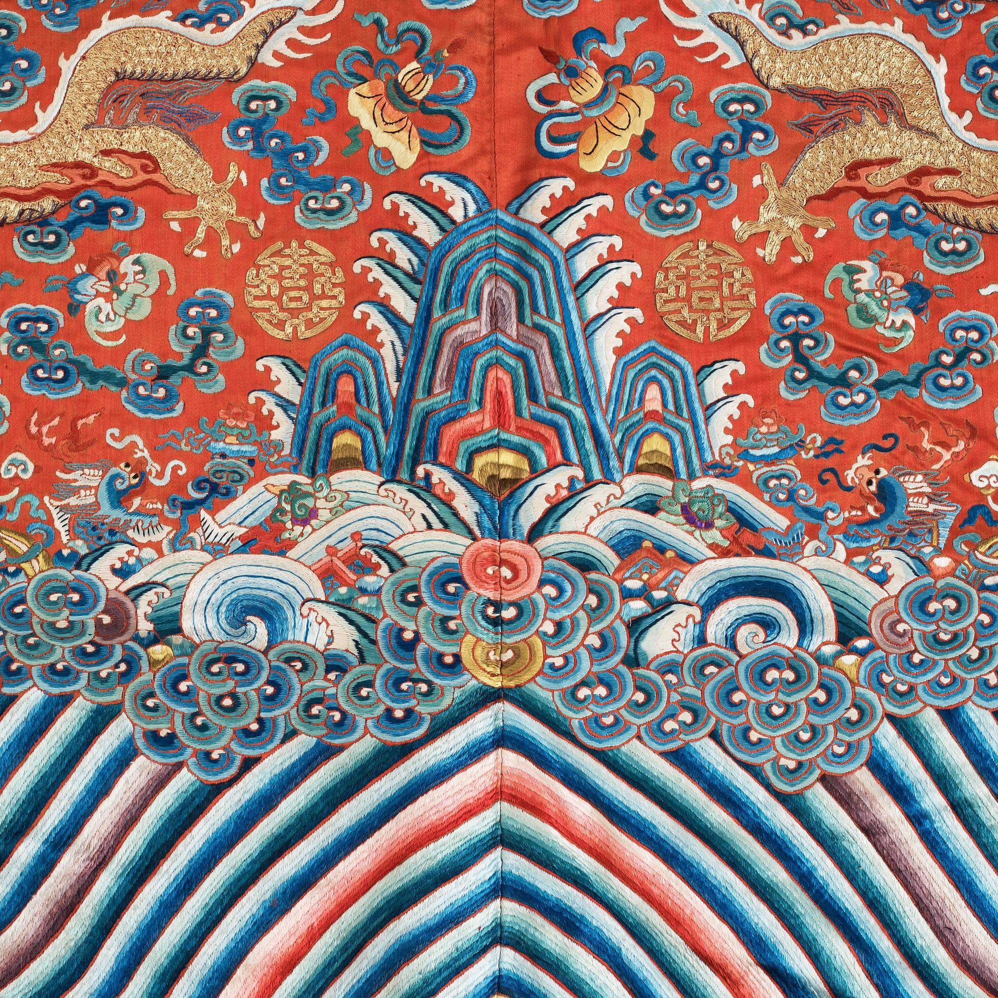 ROCK, broderat siden. Qingdynastin, 1800-tal.
