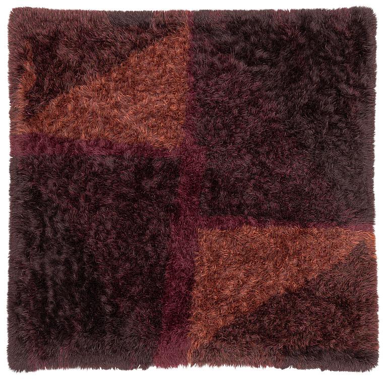 Timo Sarpaneva, a carpet, 'D-4', knotted pile, c. 198 x 203 cm, Villayhtymä Oy - Uniwool Ltd.