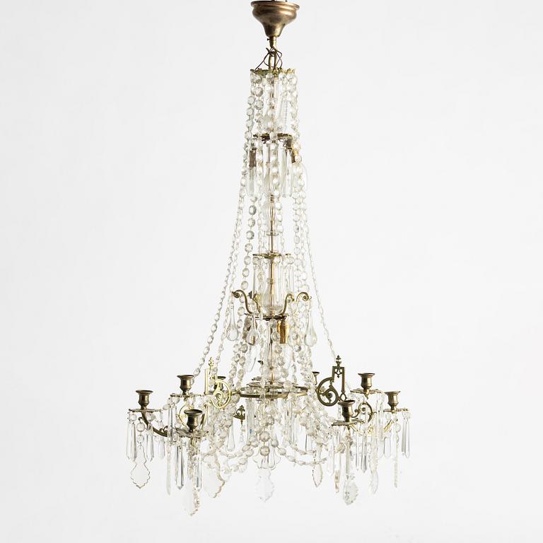 Ljuskrona, oskariansk, sent 1800-tal.