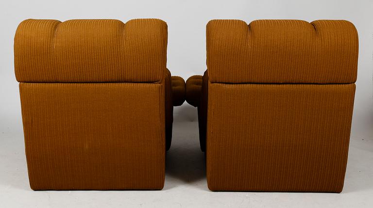 FÅTÖLJER, 1 par, 1970-tal.