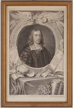 GRAVYRER, 4 st, bland annat George Vertue, 1700-tal.