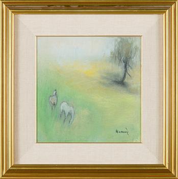 Elvi Maarni, pastell, signerad.