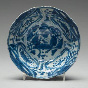 Four blue and white kraak bowls, Ming dynasty, Wanli (1572-1620).