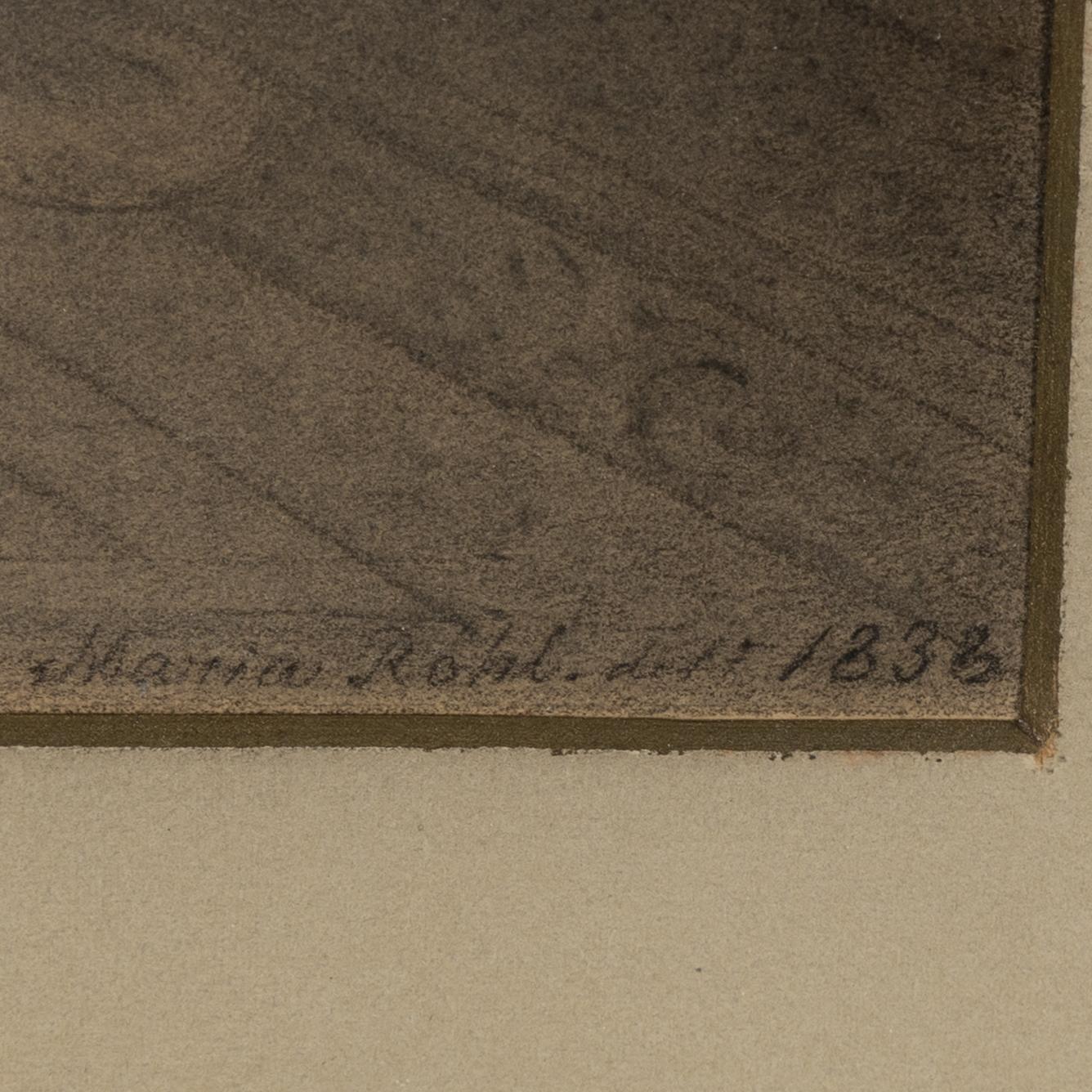 Maria Röhl, pencil, signerad and dated 1838.