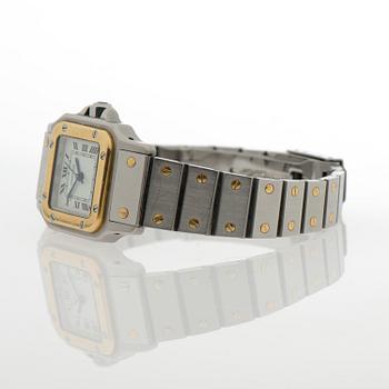 CARTIER, Santos, rannekello, 24 x 24 mm.