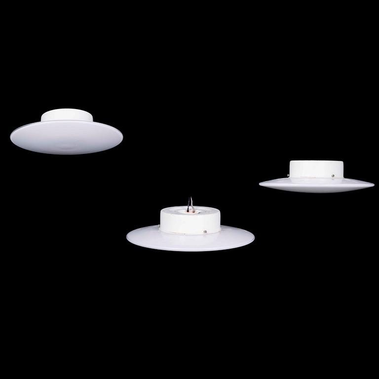 ARNE JACOBSEN, vägglampor, 3 st, "AJ-Eklipta", Louis Poulsen/ licenstillverkare Orno, Stockmann 1960-tal.