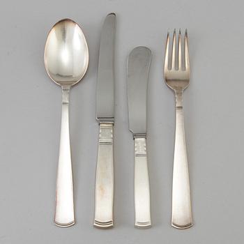 A 20 piece Swedish silver cutlery   "Rosenholm" from Guldsmedsaktiebolaget in Stockholm, 20th century.