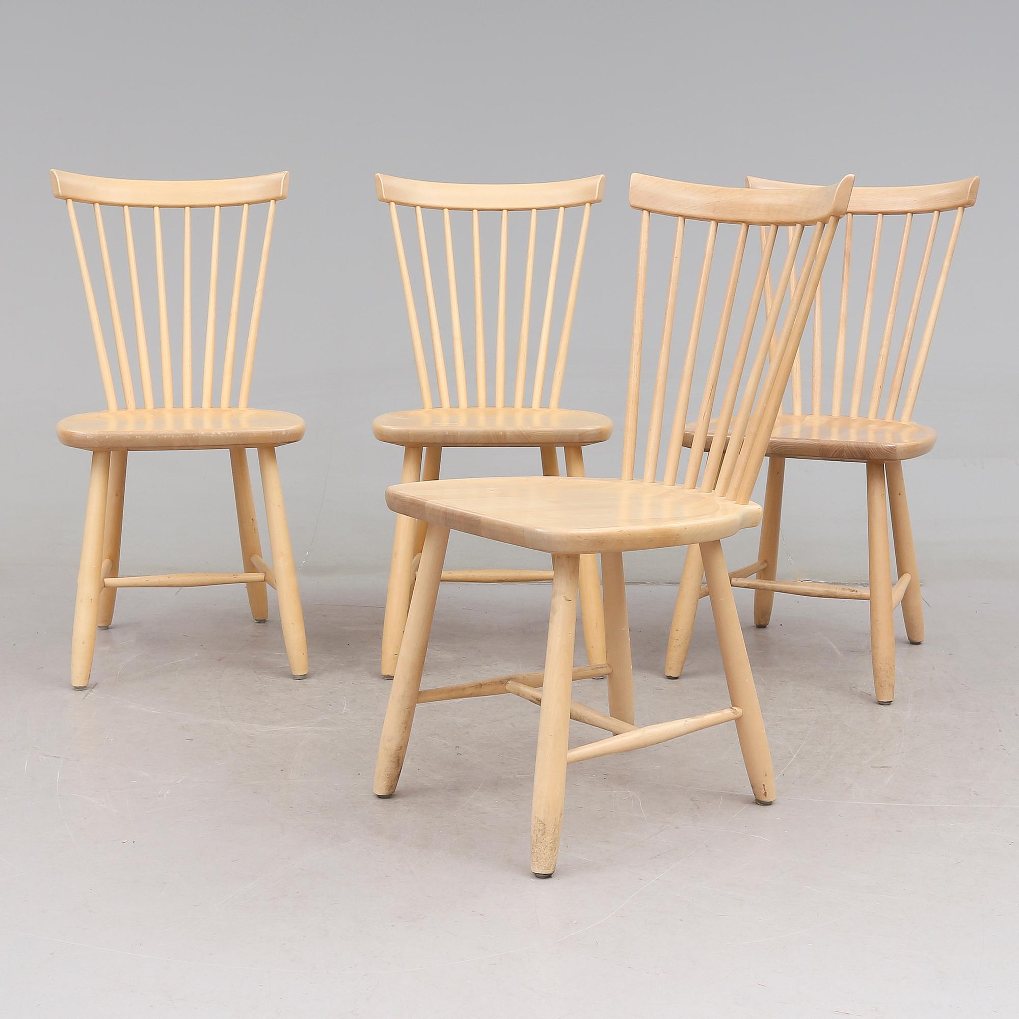 STOLAR, 4 st, "Lilla Åland", Carl Malmsten, Stolab, 2005.