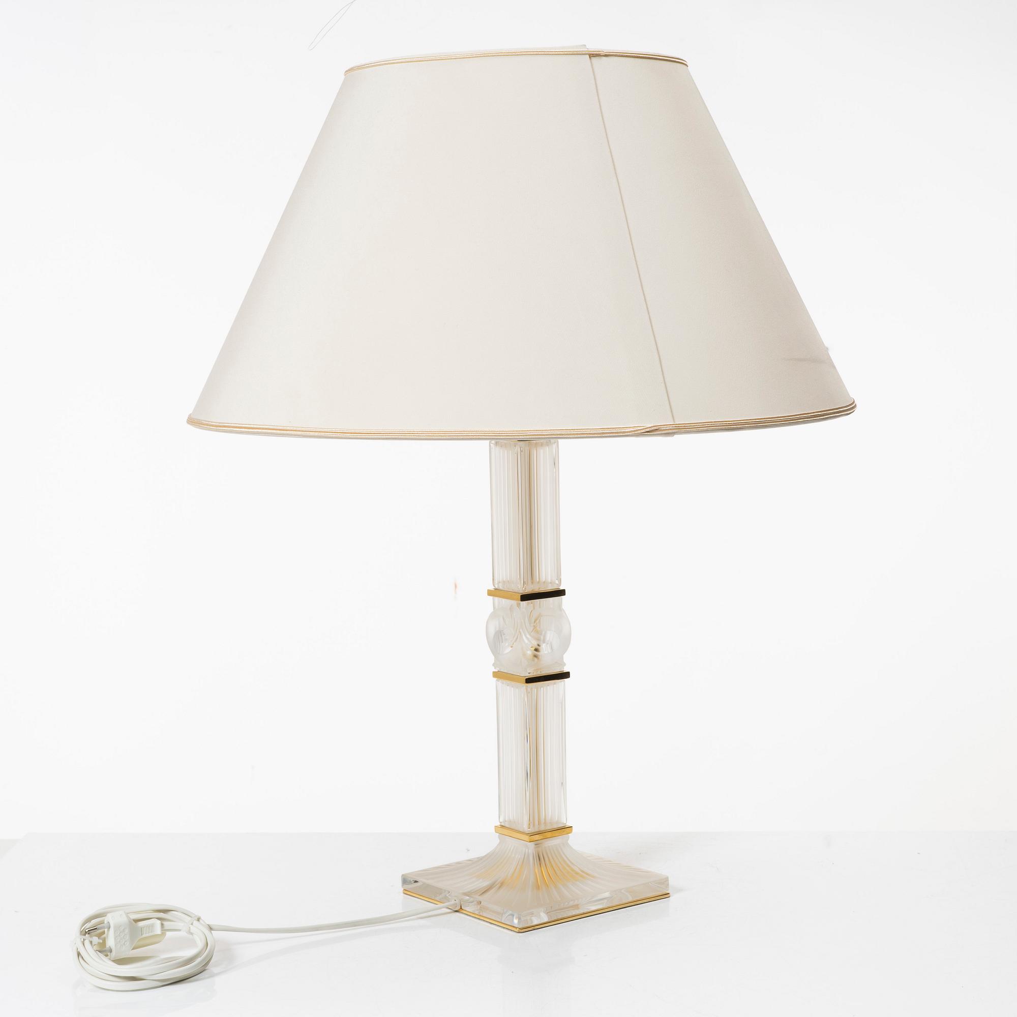 Lalique, 'Josephine' pattern lamp, France, 20th century.