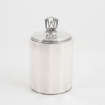 A Sterling Silver Cigarette Jar, mark of Atelier Borgila, Stockholm 1949.