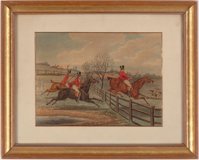 HENRY THOMAS I ALKEN, a pair of watercolors. Signed and dated 1821.