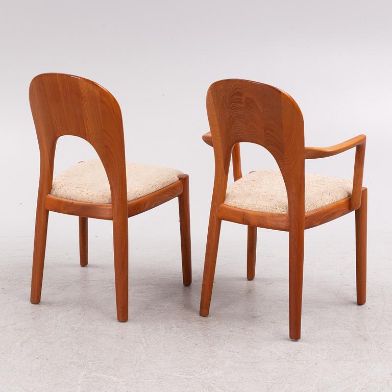 Niels Koefoed, a set of six chairs, Denmark, second half of the 20th Century.