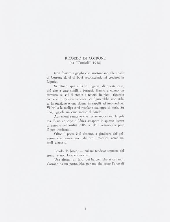 Assadour Bezdikyan, "Sei incisioni per Camillo Sbarbaro".