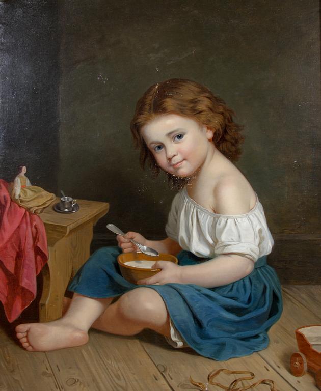 AMALIA LINDEGREN, efter, olja på duk. 1800-tal.