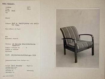 Axel Larsson, likely, a pair of armchairs, Svenska Möbelfabrikerna, Bodafors ca. 1930.