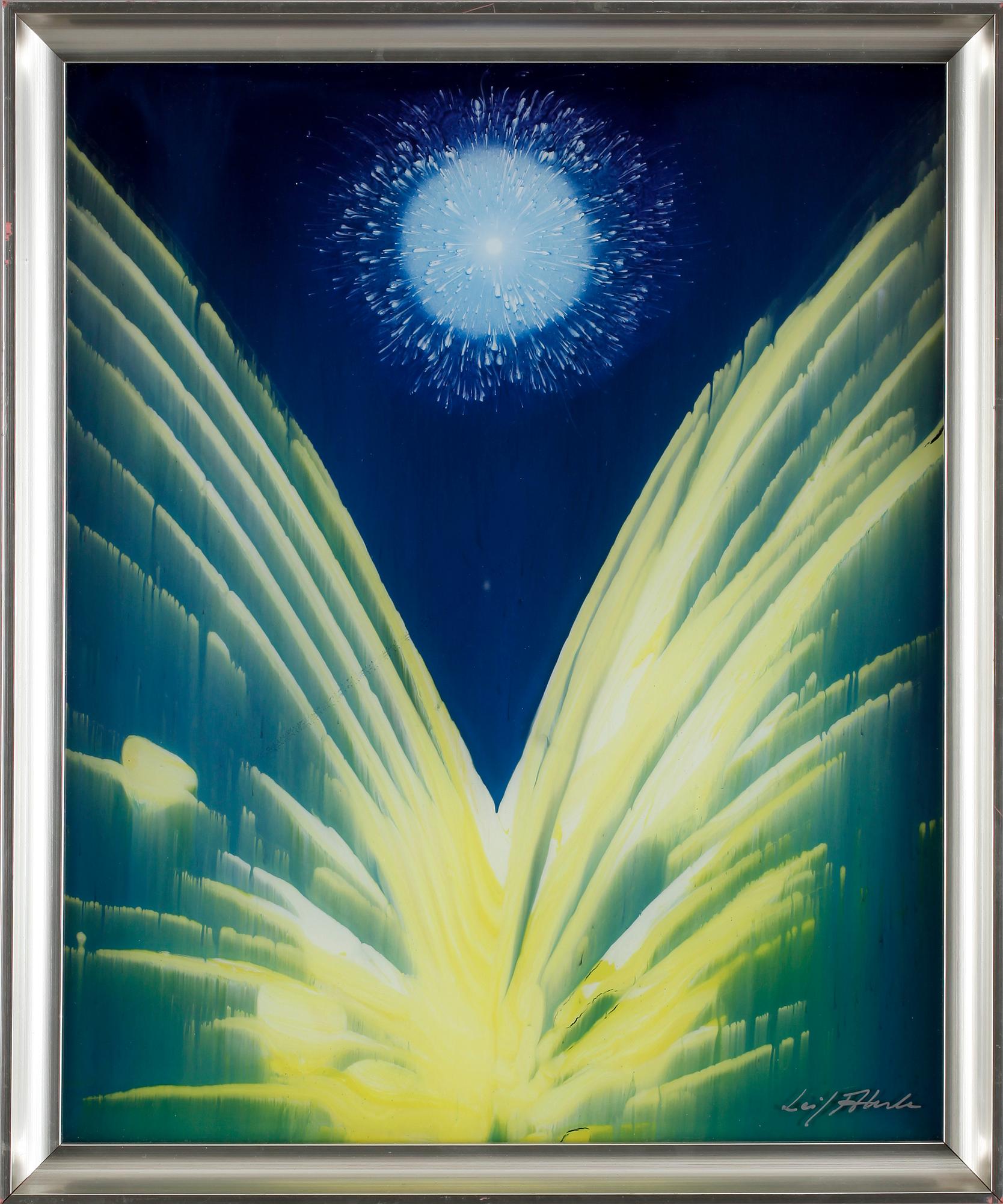 LEIF AHRLE, glasmålning. Sign.