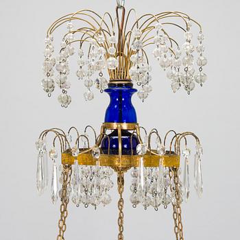 A 19th-century eighteen-candle chandelier from Saint Petersburg.