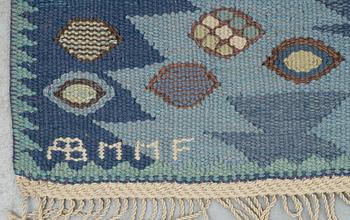 MATTA. "Tånga, blå". Gobelängteknik. 250,5 x 175,5 cm. Signerad AB MMF BN.