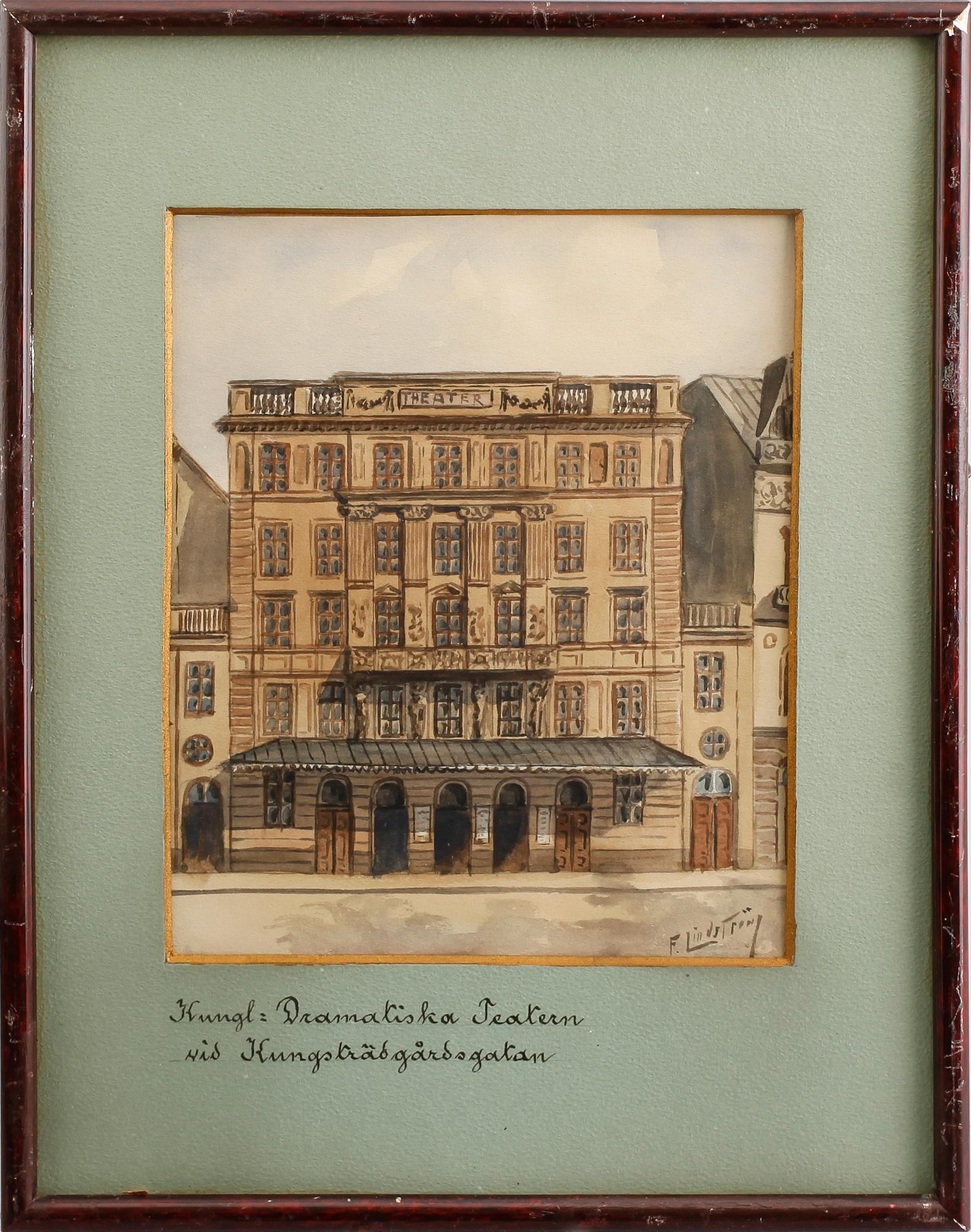 FRITZ LINDSTRÖM, 10 st, akvareller, signerade.