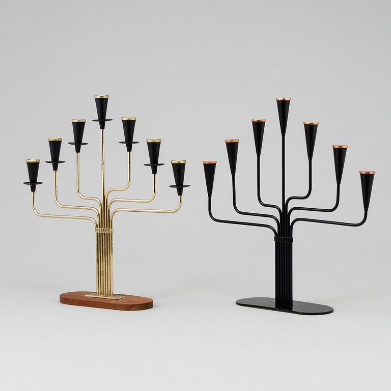 GUNNAR ANDER, two candelabra from Ystad Metall.