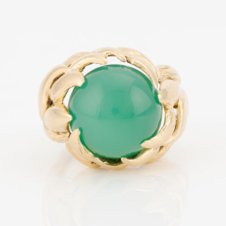 Gilbert Albert, 18K gold ring with interchangeable stones.