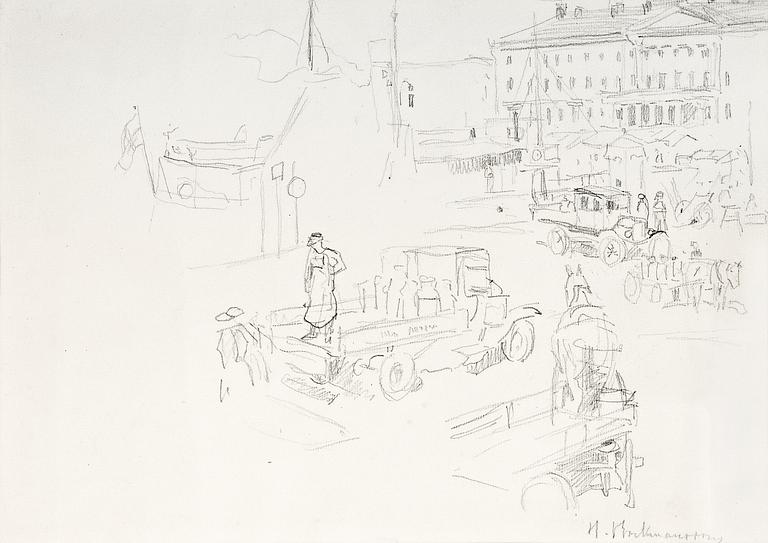 Hugo Backmansson, SALUTORGET I HELSINGFORS.