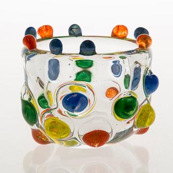 TIINA NORDSTRÖM, a 'Candy bowl' art glass signed Tiina Nordström 1994, Nuutajärvi.