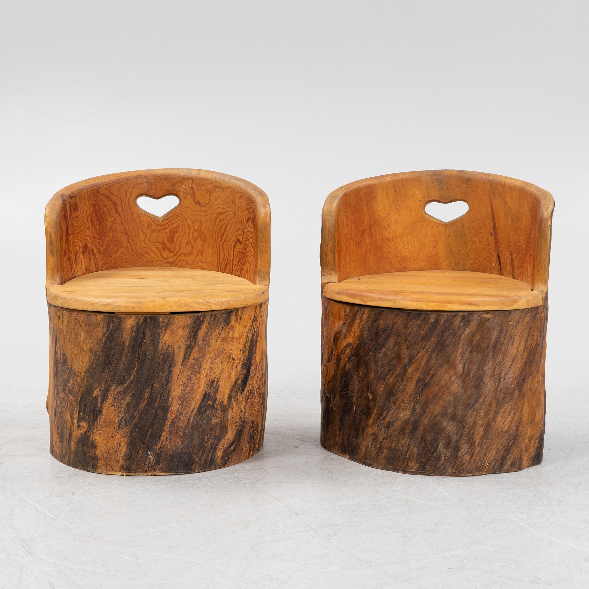 A pair of mid 20th century chairs.