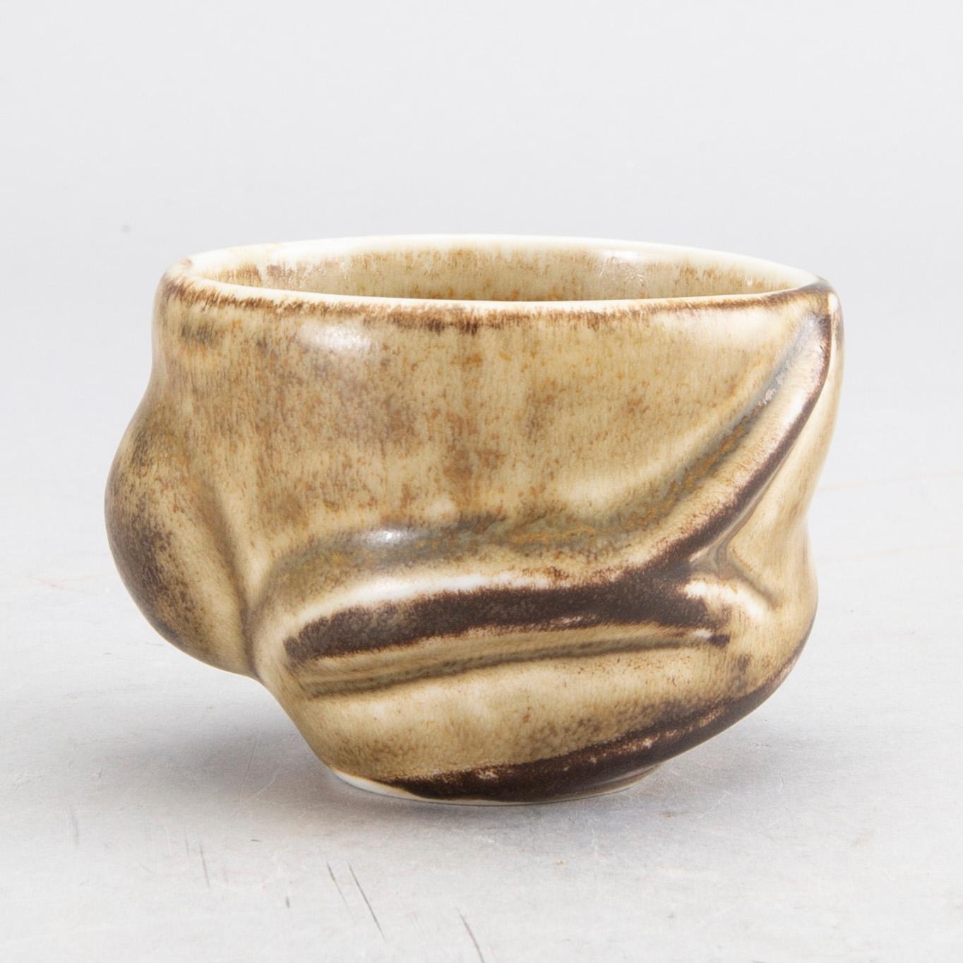 Stoneware bowl by Axel Saltso, Royal Copenhagen, Denmark.
