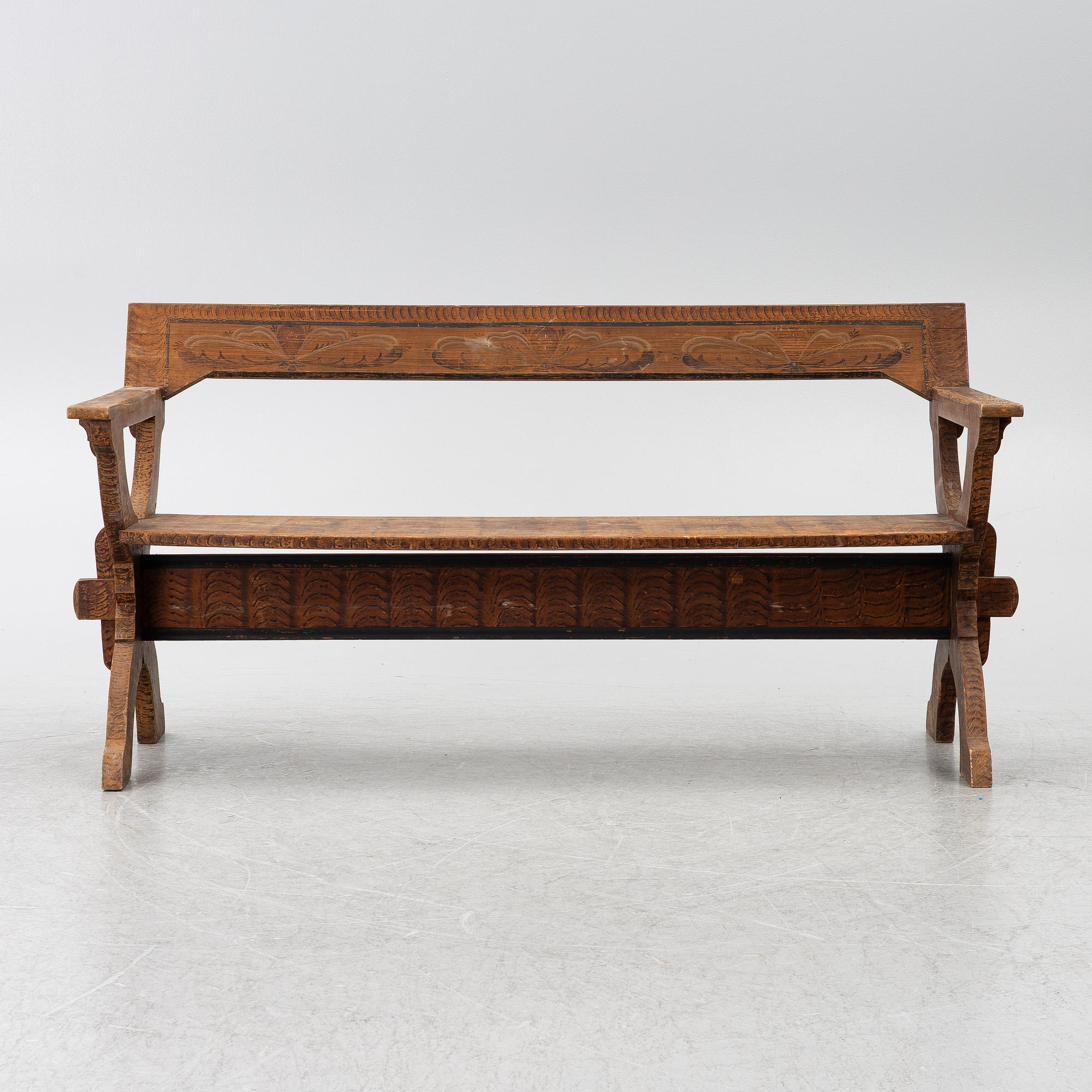 A Swedish provincial bench, around 1900.