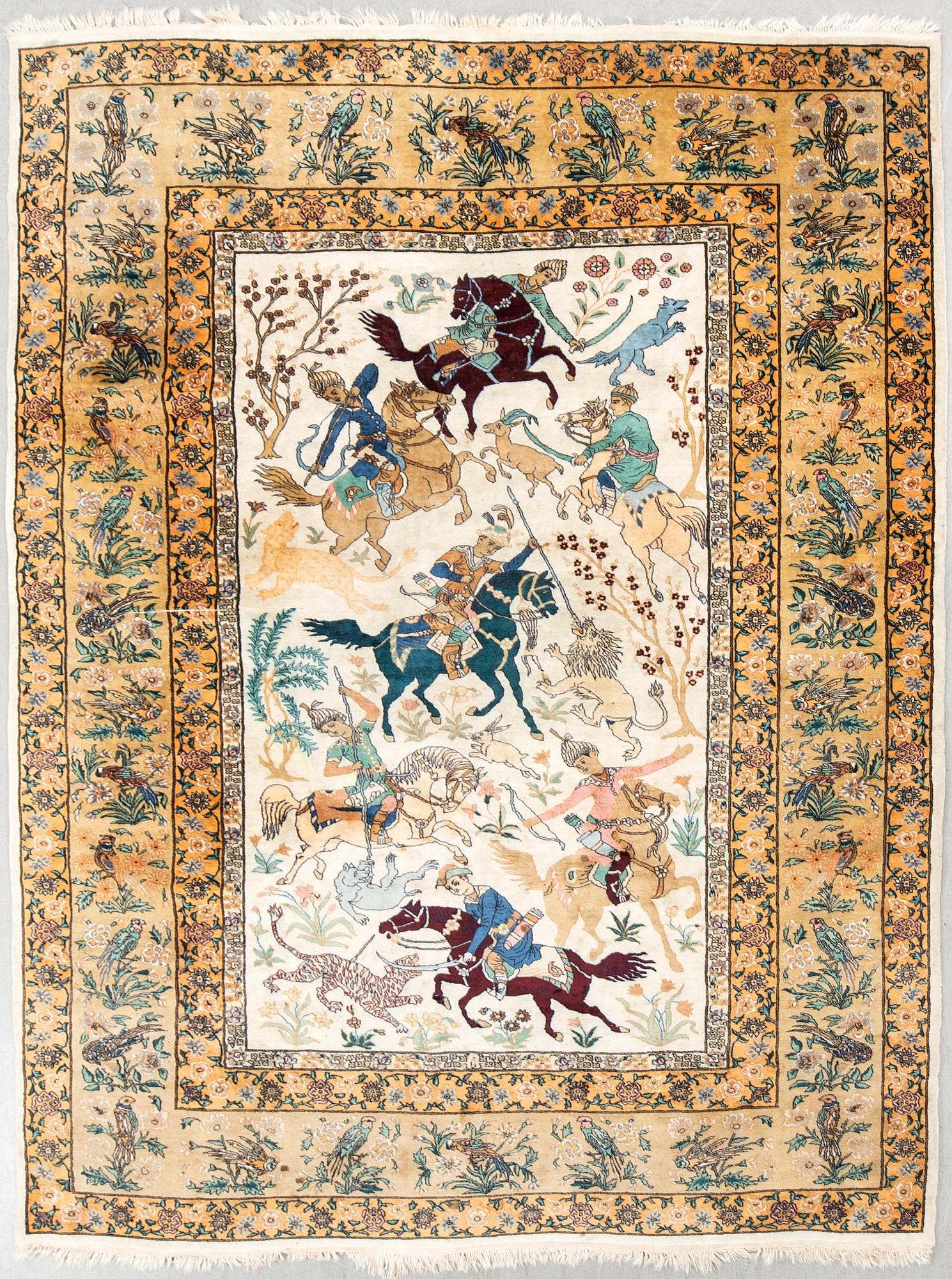 Carpet, Kashmir, 275 x 184 cm.