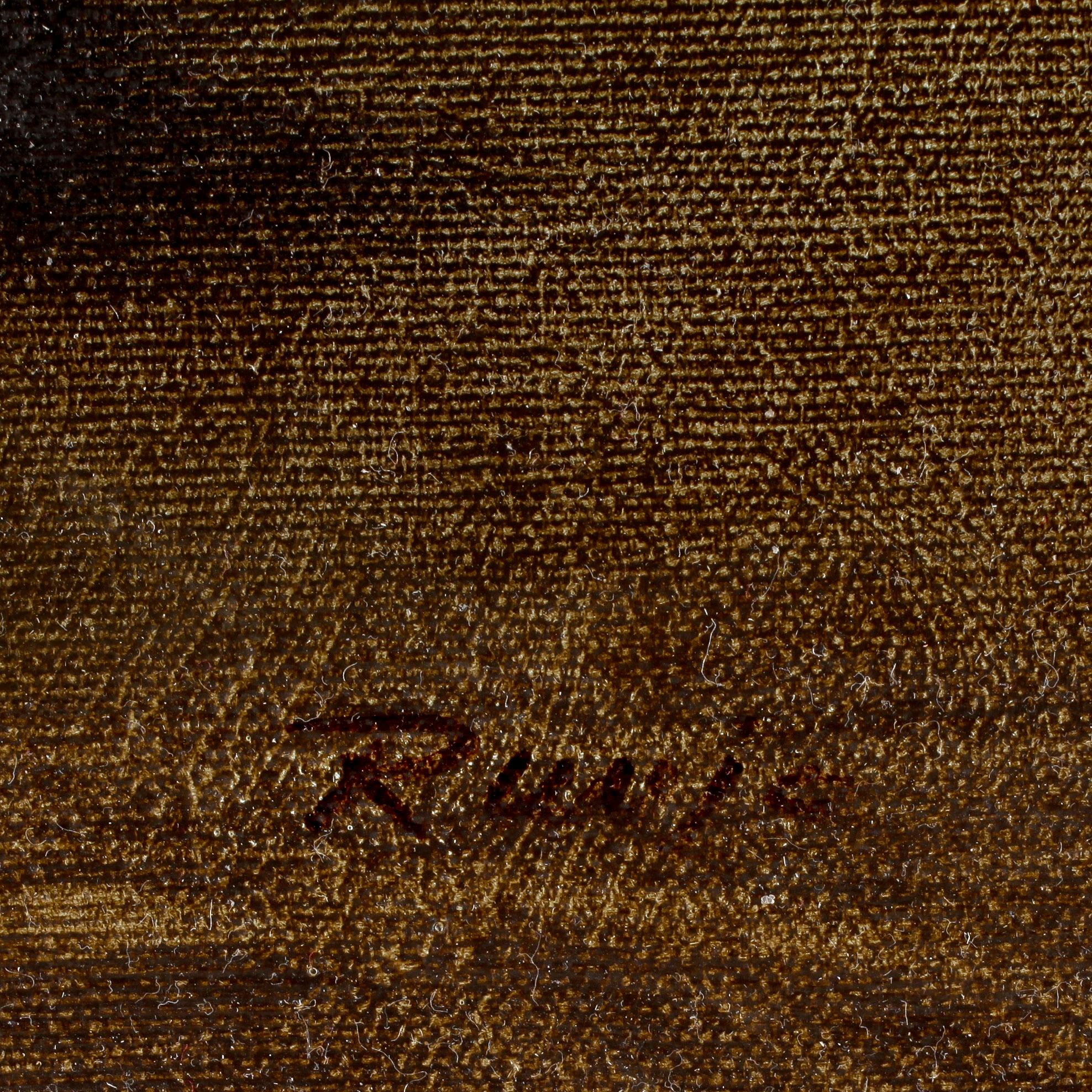 OKÄND KONSTNÄR, olja på duk, otydligt signerad, 1900-talets andra hälft.