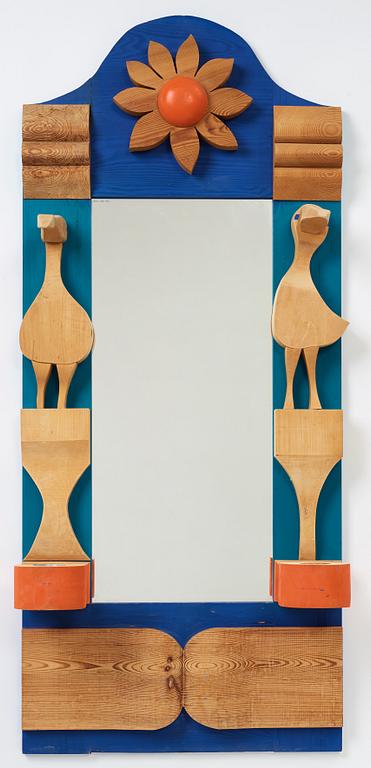 An Erik Höglund mirror and table, Eriksmåla Sweden.