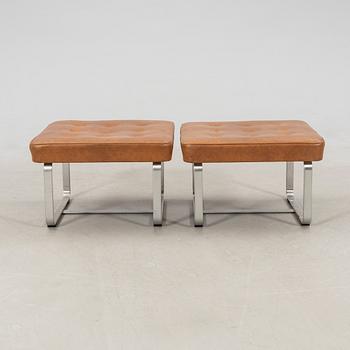 Karl Erik Ekselius, a pair of "Mondo" stools for JOC furniture Vetlanda, 1970s.