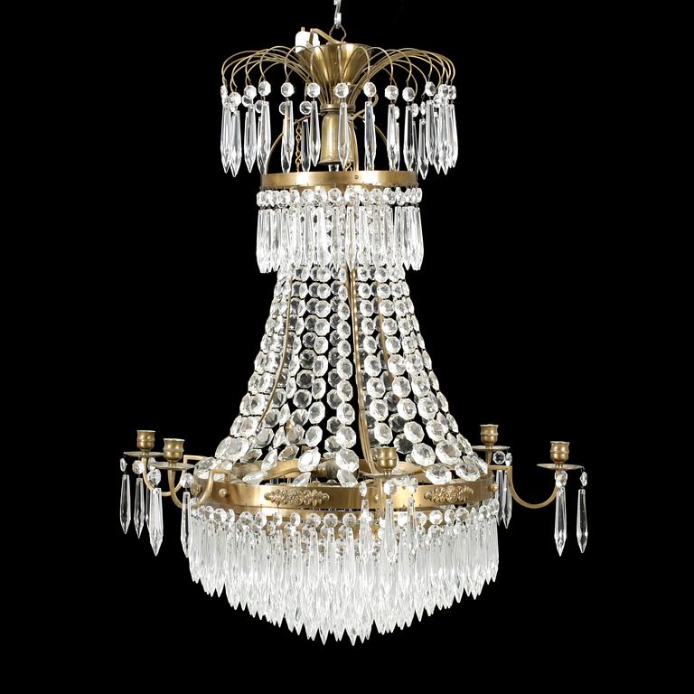 LJUSKRONA, gustaviansk stil, 1930/40-tal. Höjd 72cm.