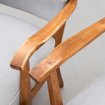 EINARI KYÖSTILÄ, karmstolar, ett par, Oy Stockmann Ab, Kervo Snickerifabrik, 1940-tal.