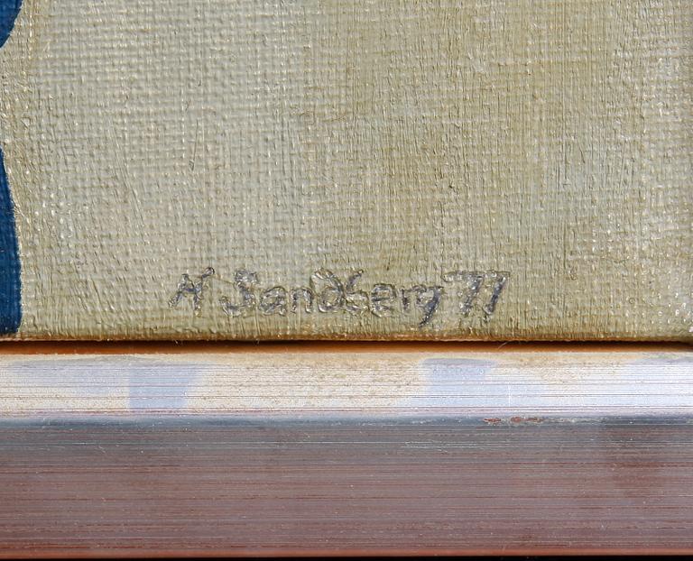 SANDBERG, HANS, olja på duk, sign, dat -77.