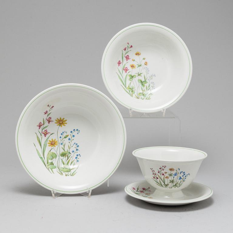 A part 'Vår' dinner creamware service, from Rörstrand (57 pieces).