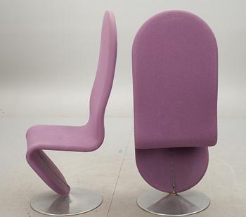 STOLAR, ett par, "System 1-2-3", Verner Panton. 1980-tal.