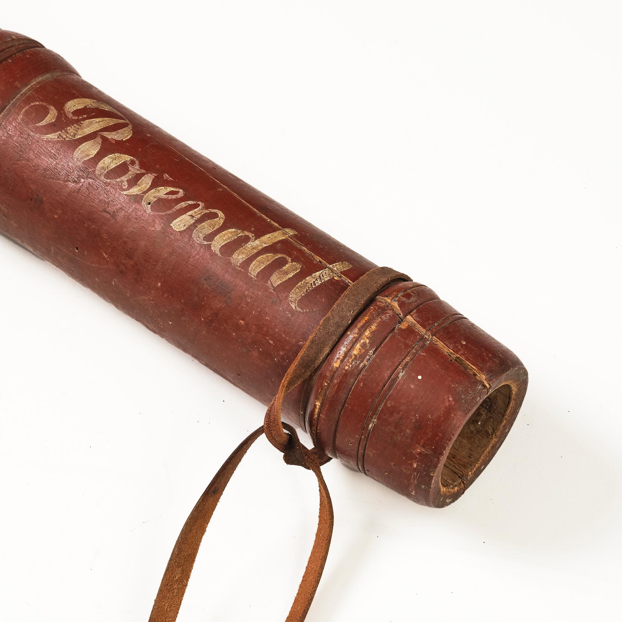 A Swedish stirrup pump , late 18th / early 19th century.