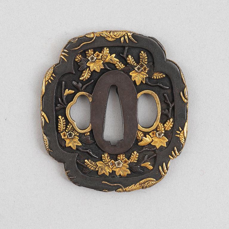 Tsuba, Japan, Meji, mumei.