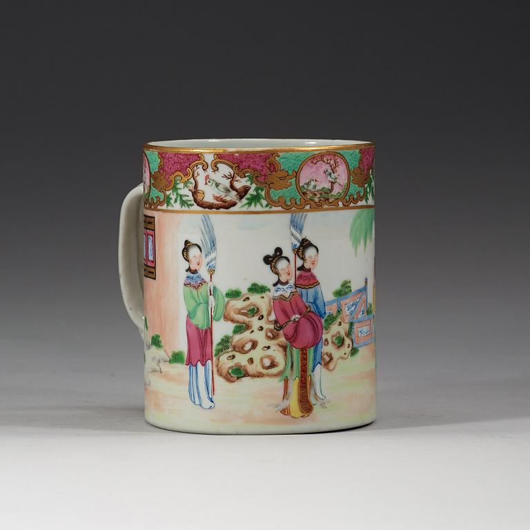 A famille rose Canton jug, Qing dynasty, 19th Century.