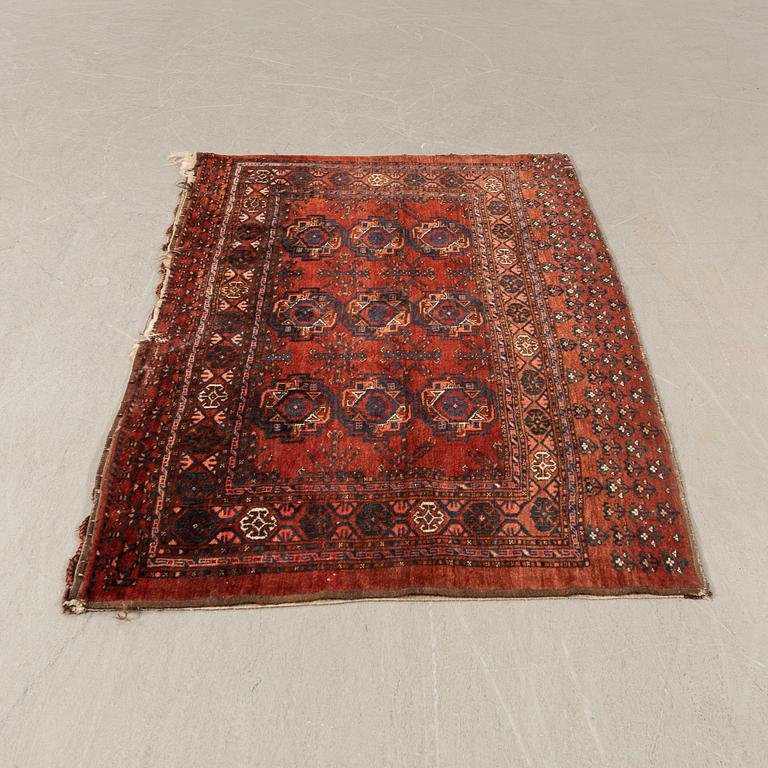 Yumoud rug bag semi-antique with flat-woven back, approx. 105x178 cm.