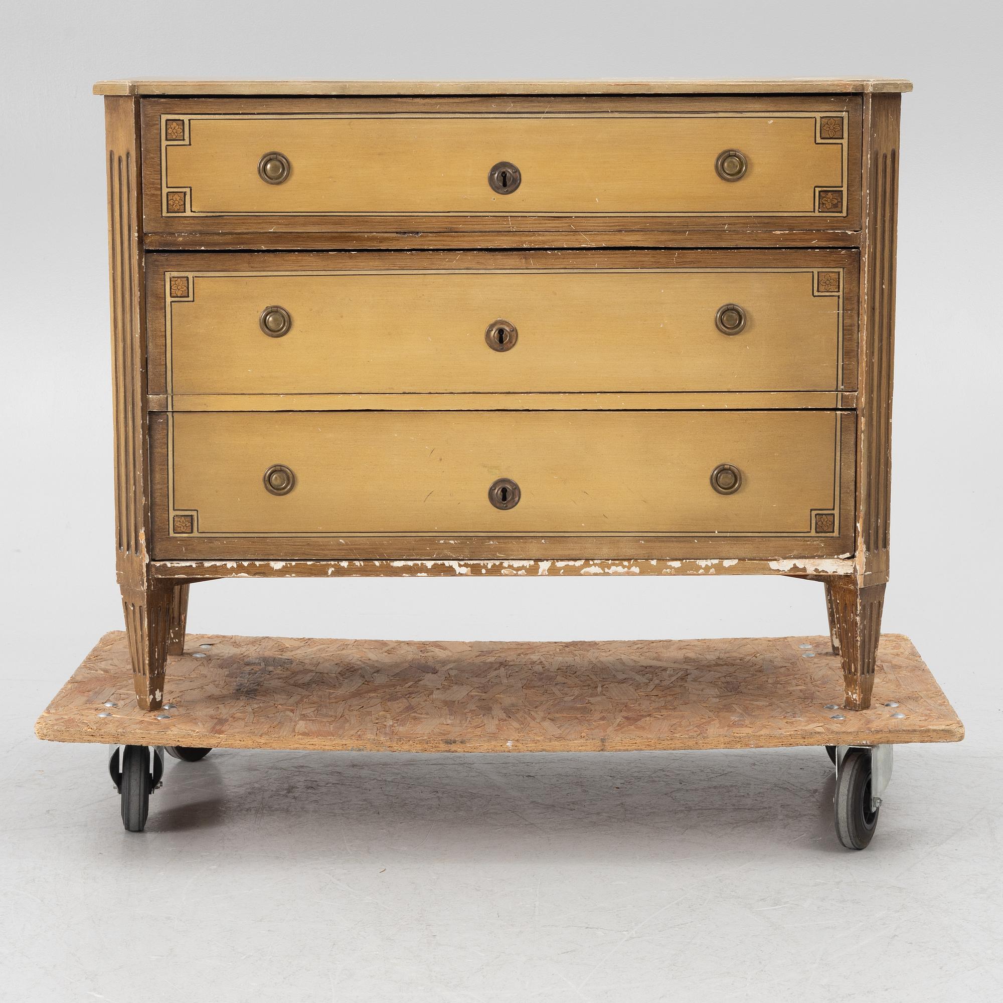 Byrå, gustaviansk stil, 1800-talets andra hälft.