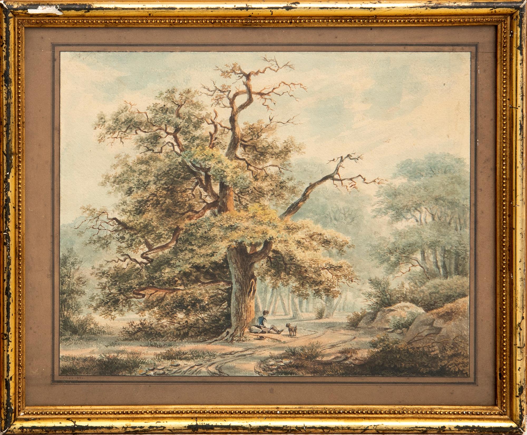 Auguste Jean Baptiste Antoine Cadolle, Resting under a tree.