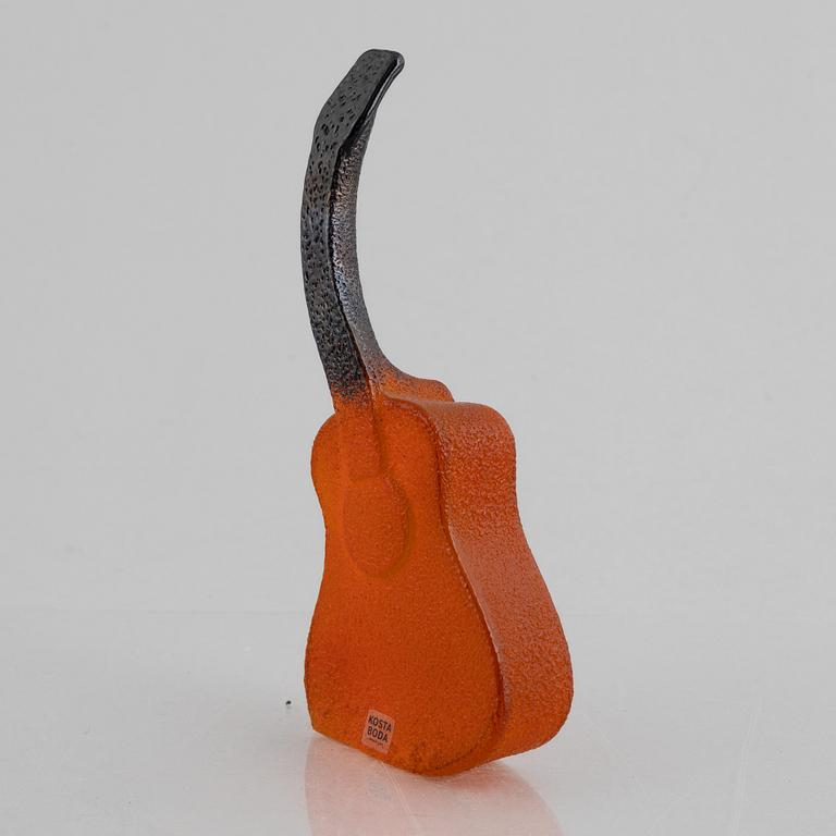 Kjell Engman, skulptur, gitarr, glas, Kosta Boda.