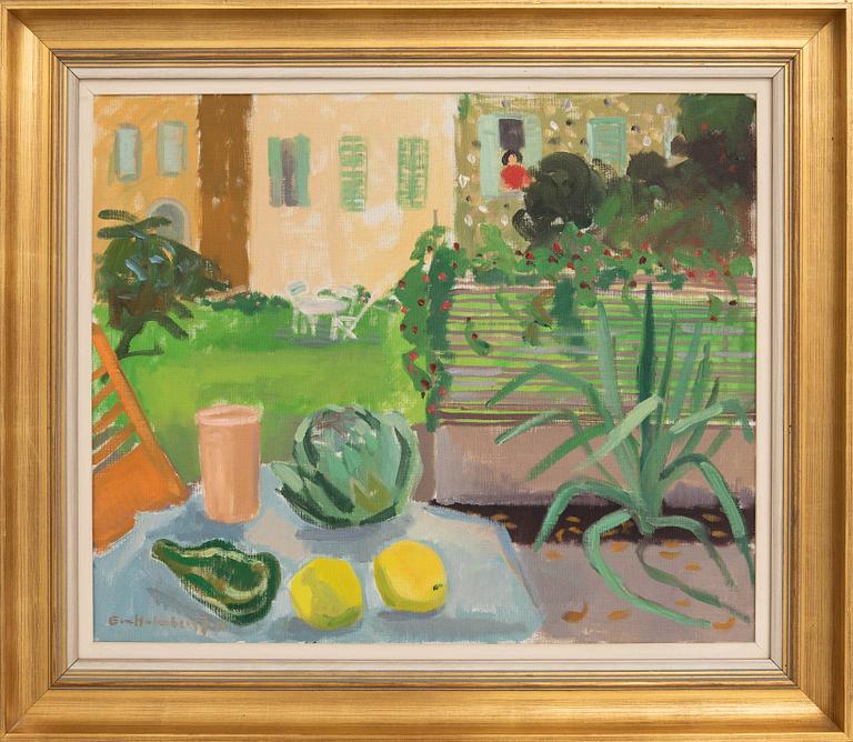 Eva Holmberg-Jacobsson, I trädgården.