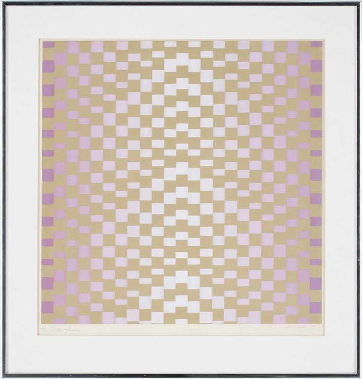 YAACOV AGAM, färglitografi, sign o numr 3/5.